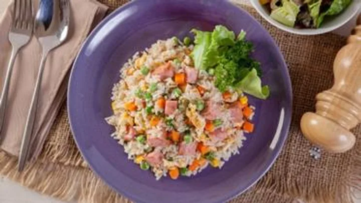 Receita de Arroz de Forno com Presunto e Mussarela
