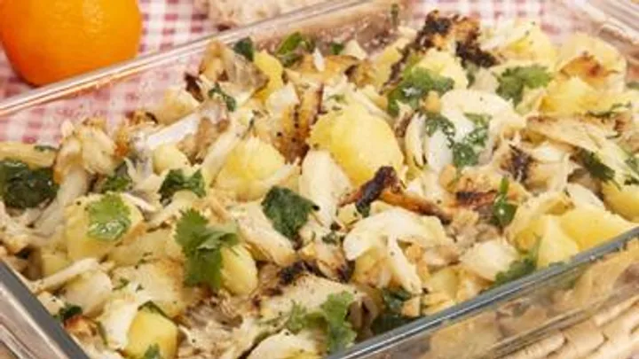 Receita de Bacalhau com Batatas e Leite de Coco