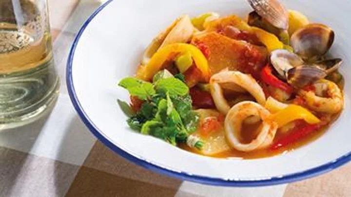 Receita de Caldeirada de Frutos do Mar