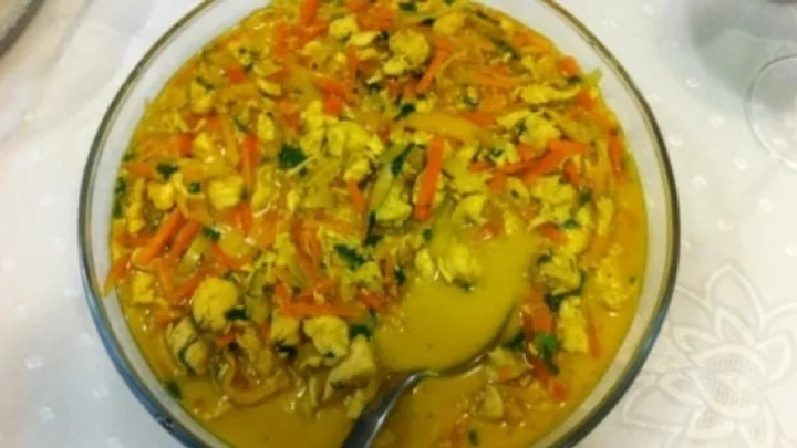 Receita de Ensopado de frango Tailandês