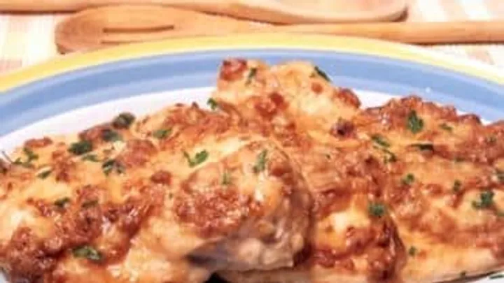 Receita de Filé de Frango na Sopa de Cebola