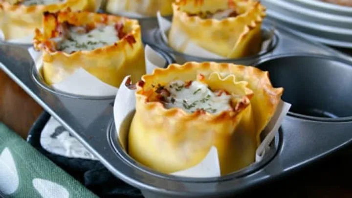 Receita de Lasanha em Formato de Copinho