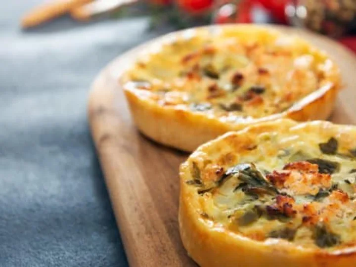 Quiche de Alho Poró com Massa de Grão-de-Bico