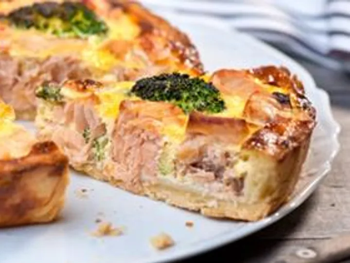 Quiche de Salmão com Brócolis