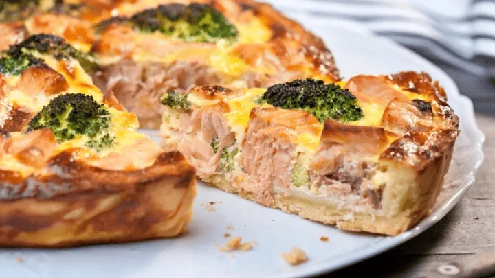 Receita de Quiche de Salmão com Brócolis