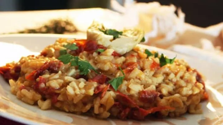 Receita de Risoto de Alcachofra com Tomate Seco
