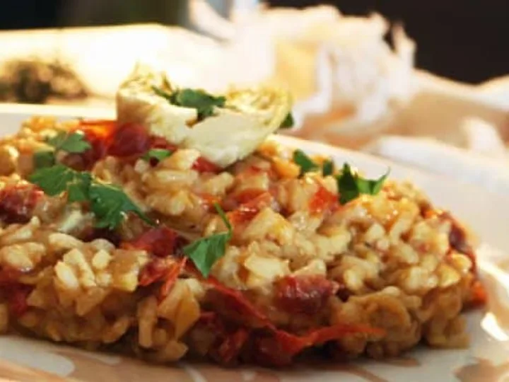 Risoto de Alcachofra com Tomate Seco