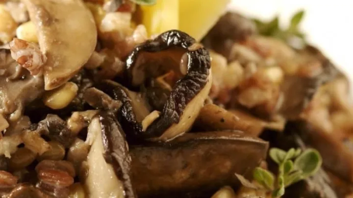 Receita de Risoto de Grãos com Cogumelos Frescos