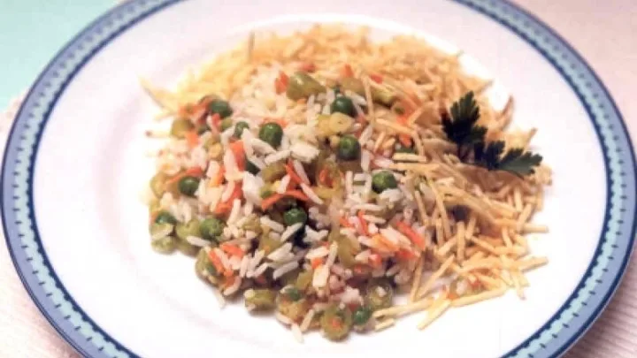 Receita de Arroz Colorido Crocante