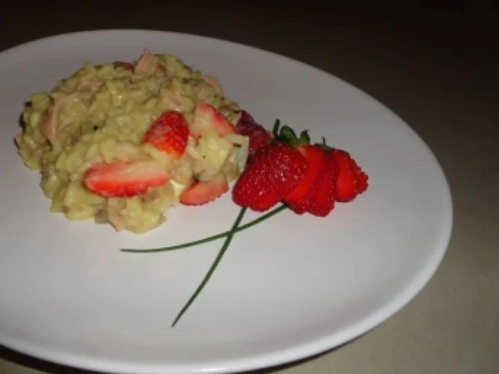 Risoto de Morangos e Paleta Defumada