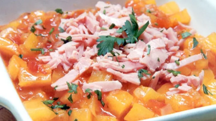 Receita de Mandioquinha com Presunto