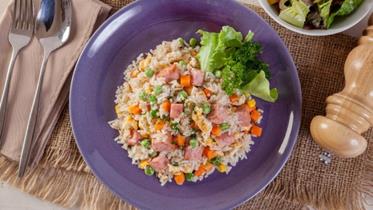 Receita de Arroz de Forno com Presunto e Mussarela, enviada por Marlene Ferreira - Prazer à Mesa