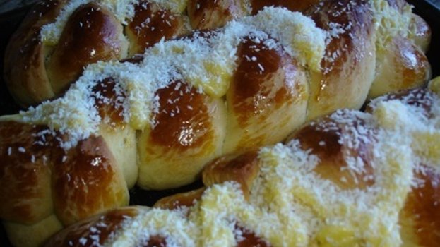 Receita de Pão Doce com Cobertura de Creme de Padaria, enviada por Janaine Pina - Prazer à Mesa