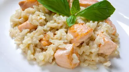 Receita de Risoto de Salmão, enviada por Telma Gomide - Prazer à Mesa