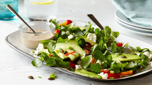 Receita de Salada de Agrião e Pêra com Molho Asiático, enviada por Adege Adalgisa - Prazer à Mesa