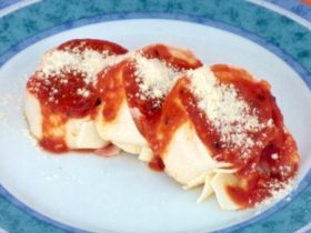 Receita de Rondelli de Presunto e Mussarela, enviada por Luciana Souza - Prazer à Mesa