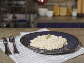 Receita de Risoto com Tender, Pera e Creme de Ricota, enviada por Telma Gomide - Prazer à Mesa